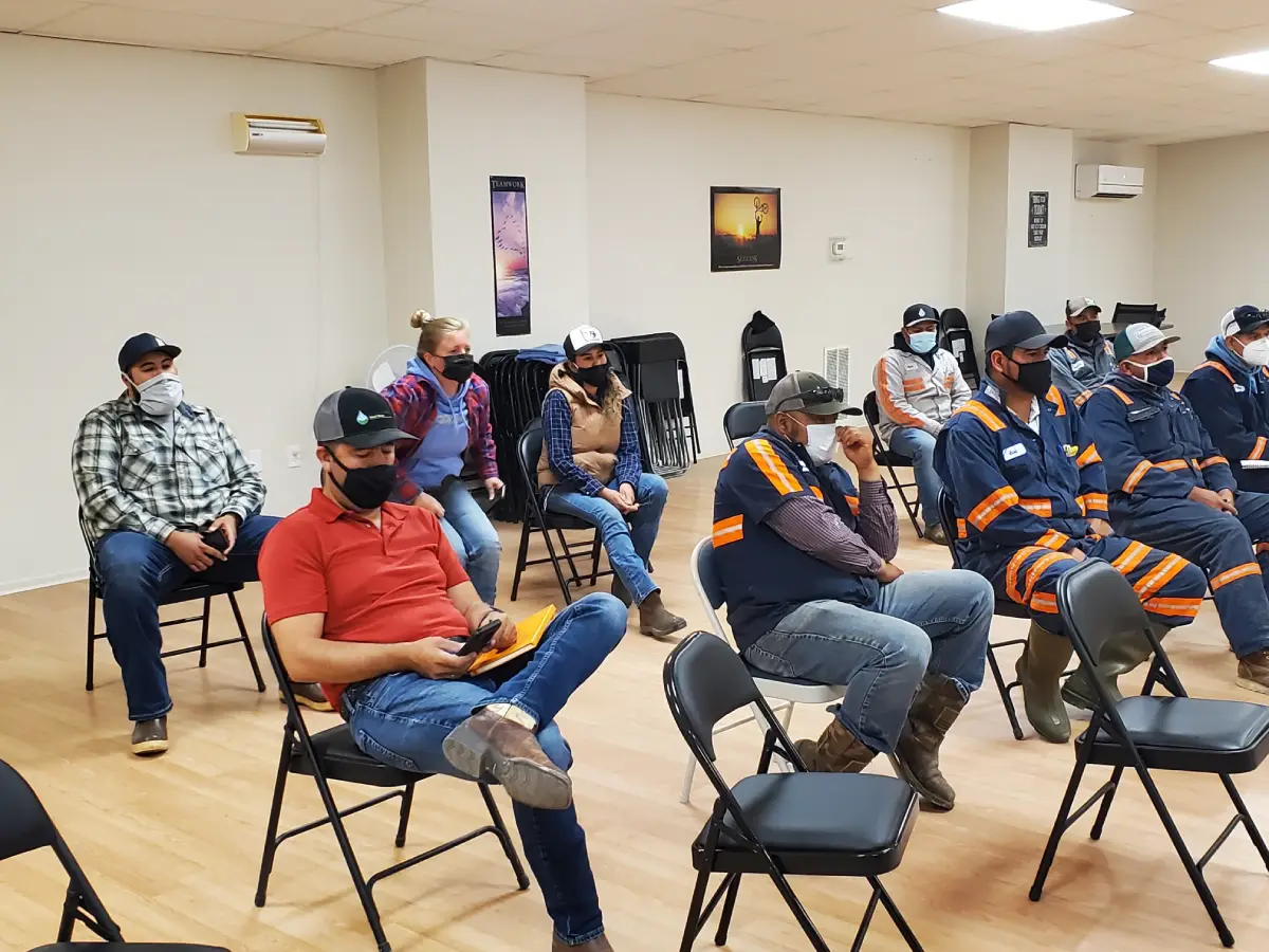 Group discussion during indoor workshop