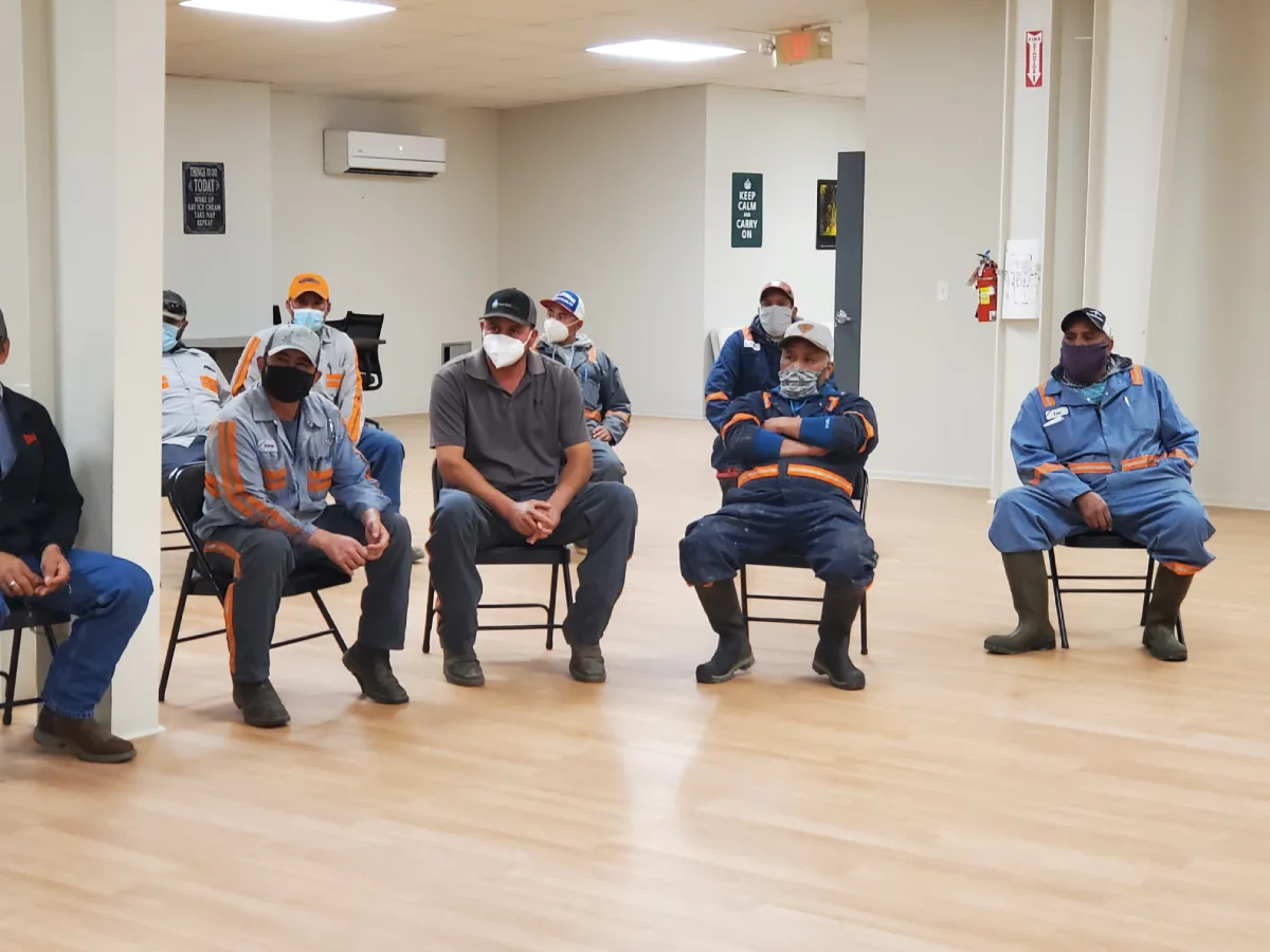Classroom training session with seated participants