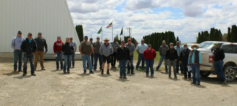 Group gathered outdoors at Threemile