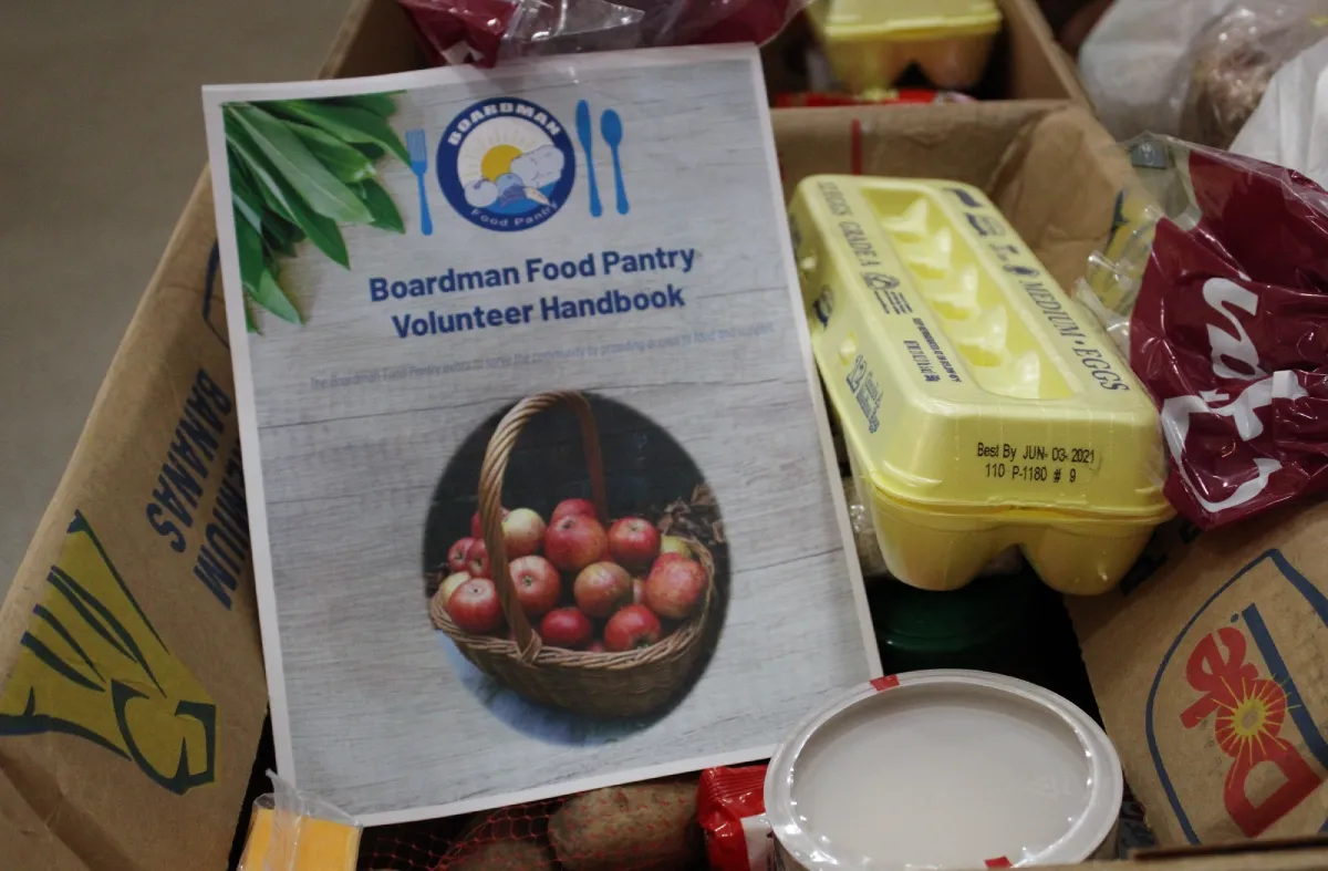 Food pantry supplies and groceries