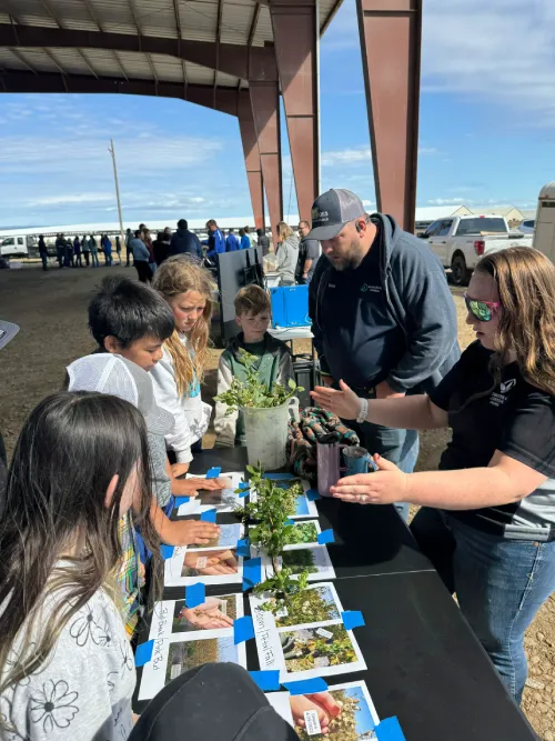 Group activity at outdoor agricultural education event